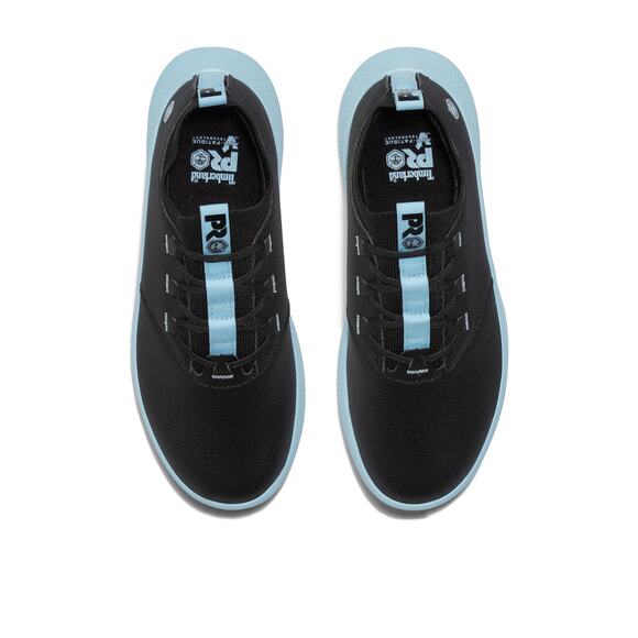 Timberland PRO A5YQB Women's Solace Slip on Soft Toe Sneaker - Black/Blue-Sz:8 - Picture 3 of 7